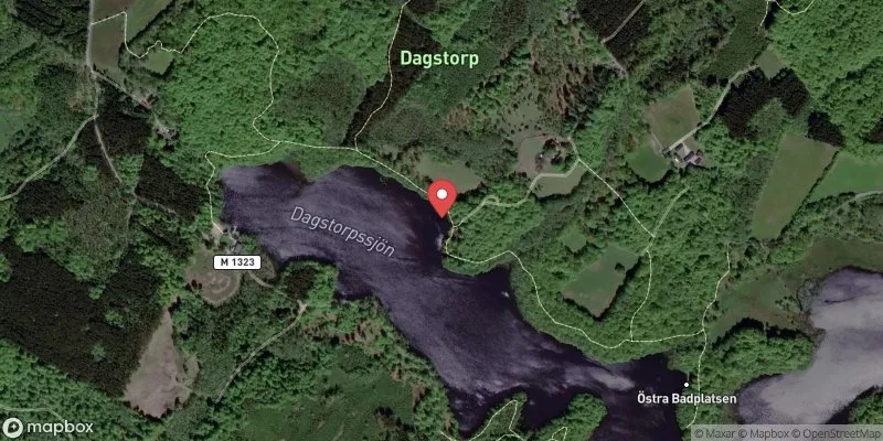 Satellitbild över Dagstorpssjön Västra i Höör