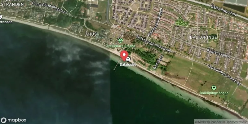 Satellitbild över Dalabadet i Trelleborg