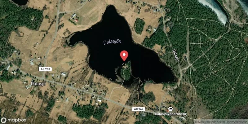 Satellitbild över Dalasjö i Vilhelmina