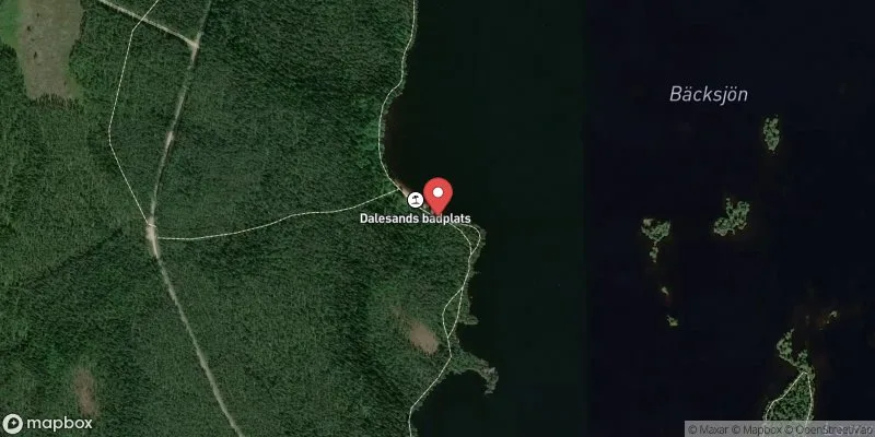Satellitbild över Dalesand, Bäcksjön i Umeå