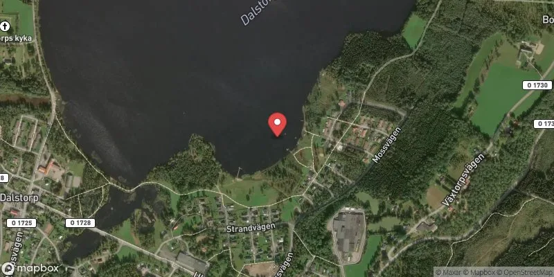 Satellitbild över Dalstorpasjön i Tranemo