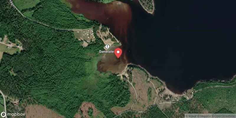 Satellitbild över Danielstens havsbad i Skellefteå