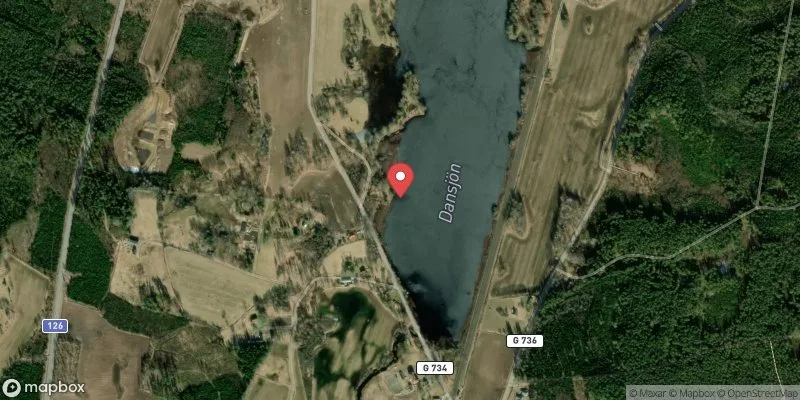 Satellitbild över Dansjön i Alvesta
