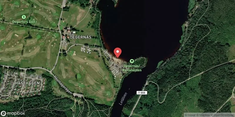Satellitbild över Degernäs camping i Degerfors