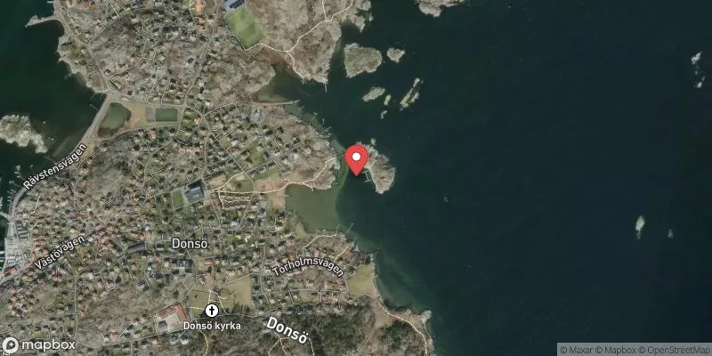 Satellitbild över Donsö Lökholmen i Göteborg