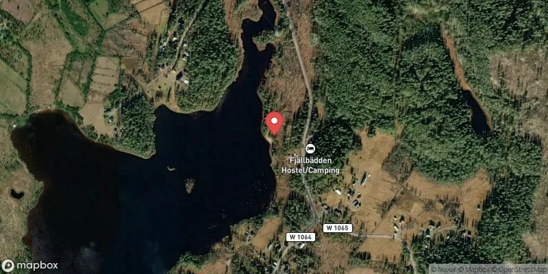 Satellitbild över Drevdagens badplats i Älvdalen