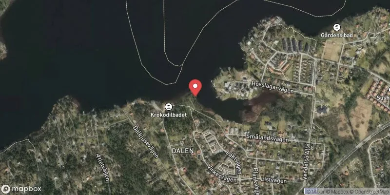 Satellitbild över Drevviken, Dalen i Haninge