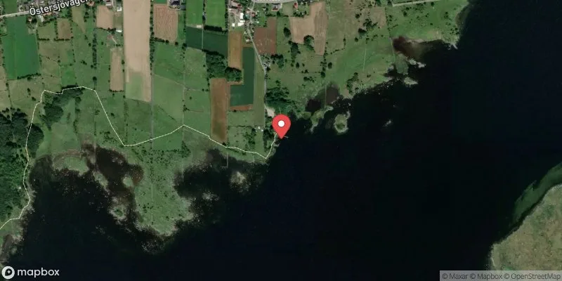 Satellitbild över Edenryds badplats i Bromölla