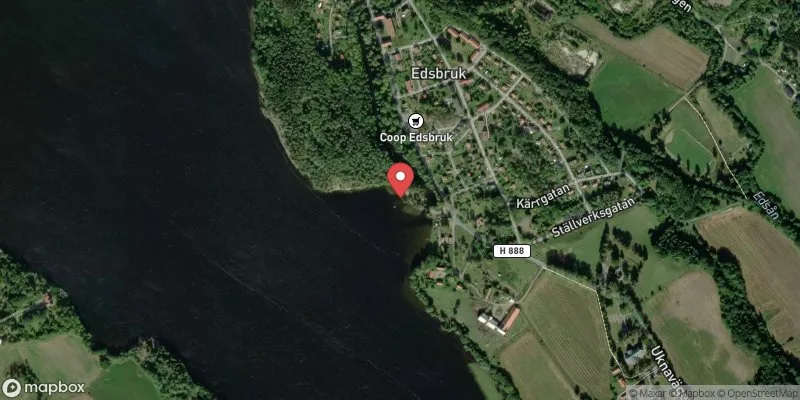Satellitbild över Edsbruks badplats (Storsjön) i Västervik