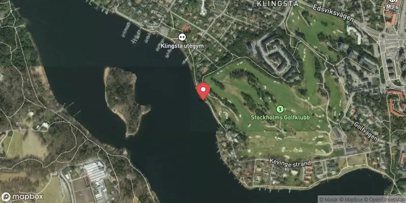 Satellitbild över Edsviken, Kevinge Strand i Danderyd