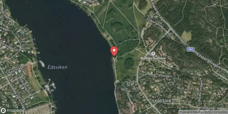 Satellitbild över Edsviken, Sätra äng i Danderyd