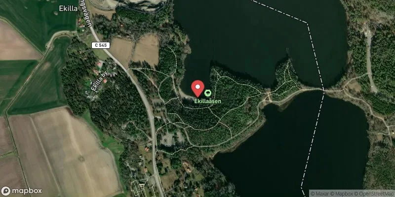 Satellitbild över Ekillabadet i Håbo
