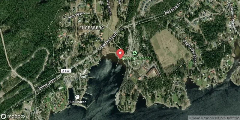 Satellitbild över Engesberg, Gävle camping i Gävle