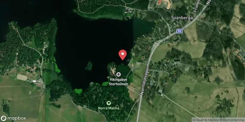 Satellitbild över Erken, Svanberga i Norrtälje