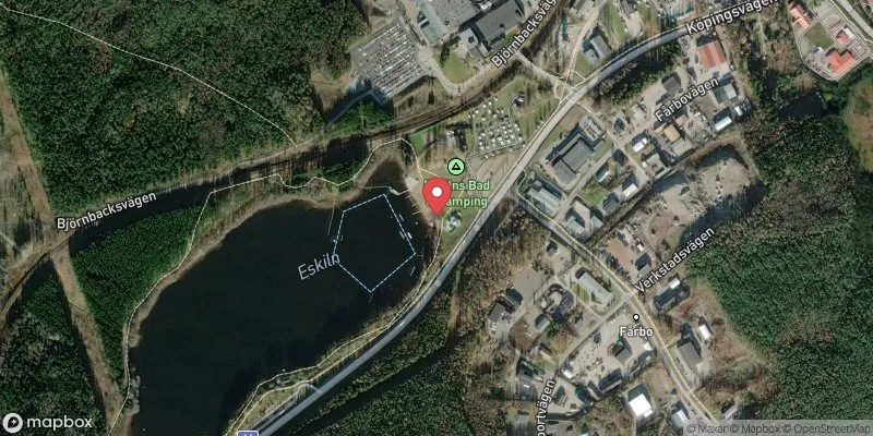 Satellitbild över Eskiln i Fagersta