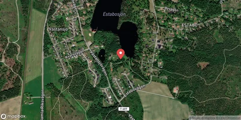Satellitbild över Estabosjön i Askersund