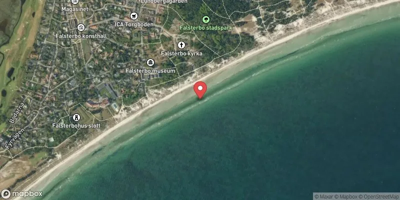 Satellitbild över Falsterbo strandbad i Vellinge