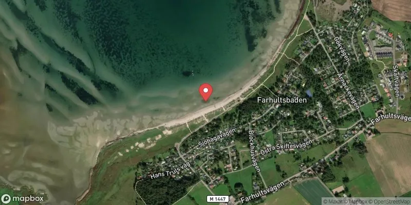 Satellitbild över Farhultsbaden i Höganäs