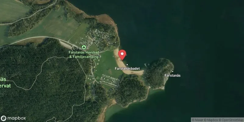 Satellitbild över Farstanäsbadet i Södertälje