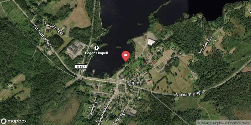 Satellitbild över Fegensjön  i Falkenberg