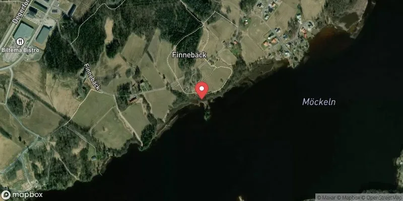 Satellitbild över Finnebäcksbadet i Karlskoga
