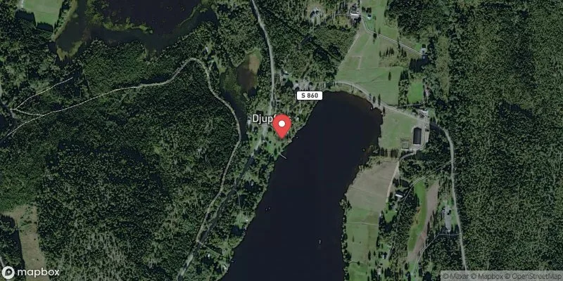 Satellitbild över Fjällsjön, Djupfors i Eda