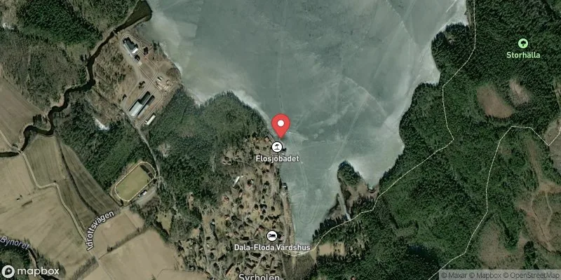 Satellitbild över Flosjön, Sjöviken i Gagnef