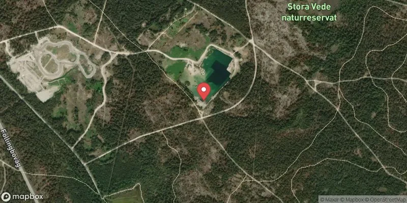 Satellitbild över Follingbo kalkbrott i Gotland