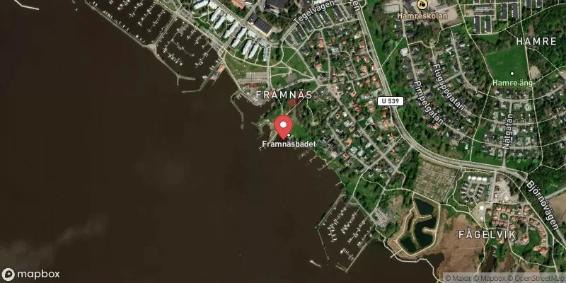 Satellitbild över Framnäs, Badviken i Västerås