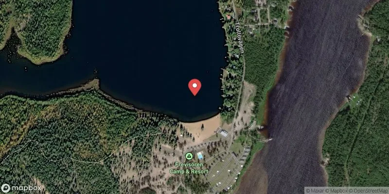 Satellitbild över Frevisörens havsbad i Kalix