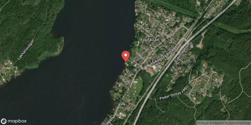 Satellitbild över Frufällans badplats, Öresjö i Borås