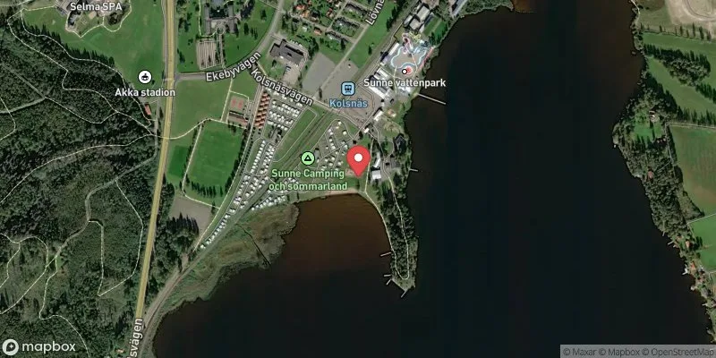 Satellitbild över Fryken, Kolsnäsudden i Sunne