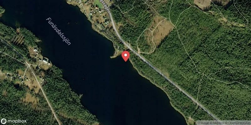 Satellitbild över Funäsdalssjön i Härjedalen