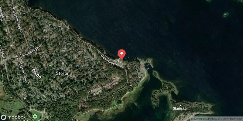 Satellitbild över Gamla färjeläget Oknö i Mönsterås