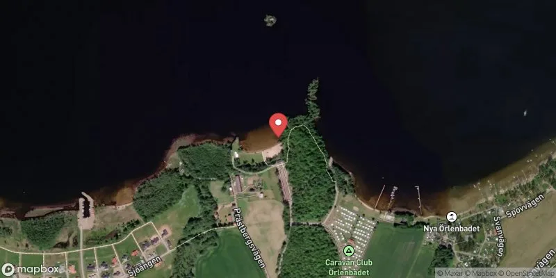 Satellitbild över Gamla Örlenbadet i Tibro