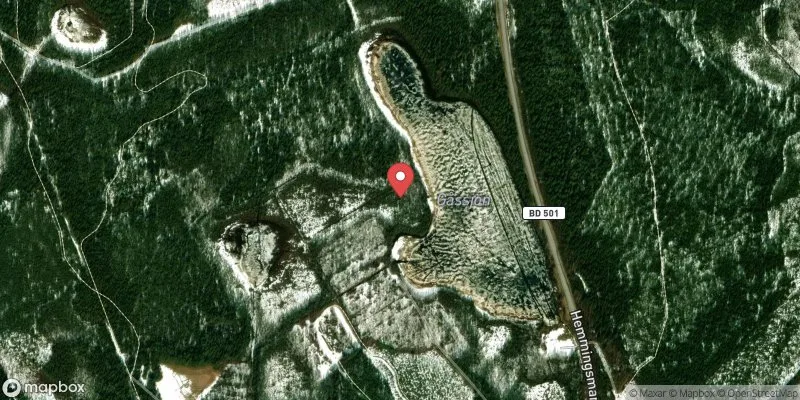 Satellitbild över Gåssjön, Hemmingsmark i Piteå