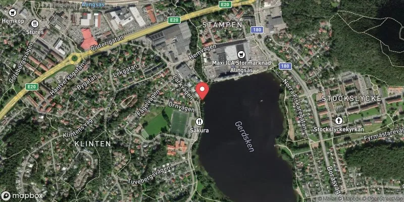 Satellitbild över Gerdsken, Hästabadet i Alingsås