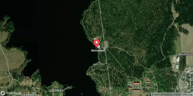Satellitbild över Gimobadet i Östhammar