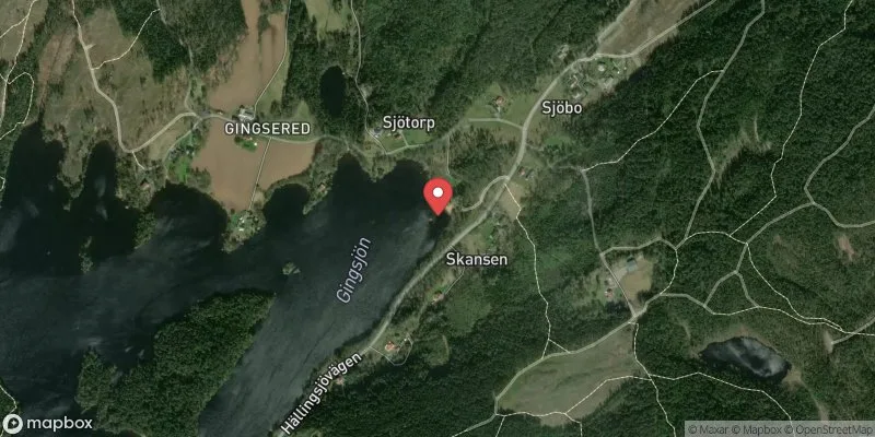 Satellitbild över Gingsjön i Härryda