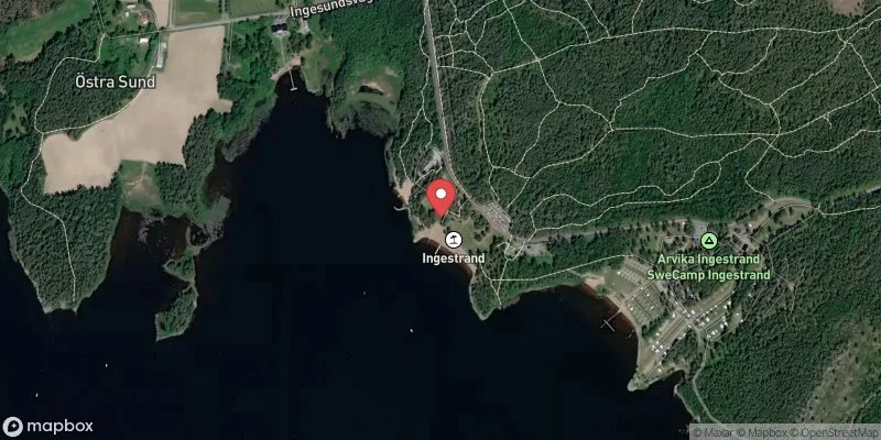 Satellitbild över Glafsfjorden, Ingestrand i Arvika