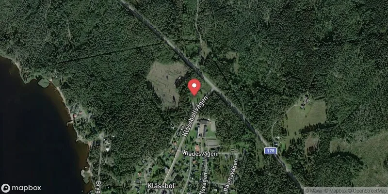 Satellitbild över Glafsfjorden, Klässbol i Arvika