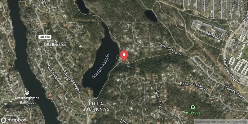 Satellitbild över Glasbruksbadet i Nacka