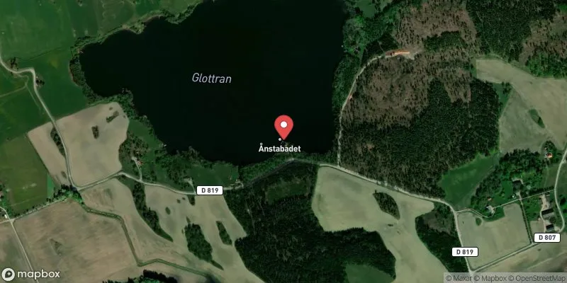 Satellitbild över Glottran, Ånstabadet i Nyköping