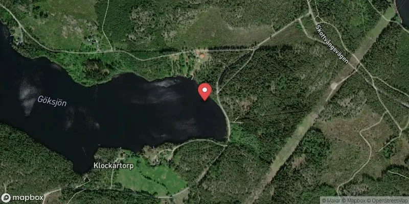 Satellitbild över Göksjön, Sandviksbadet i Strängnäs