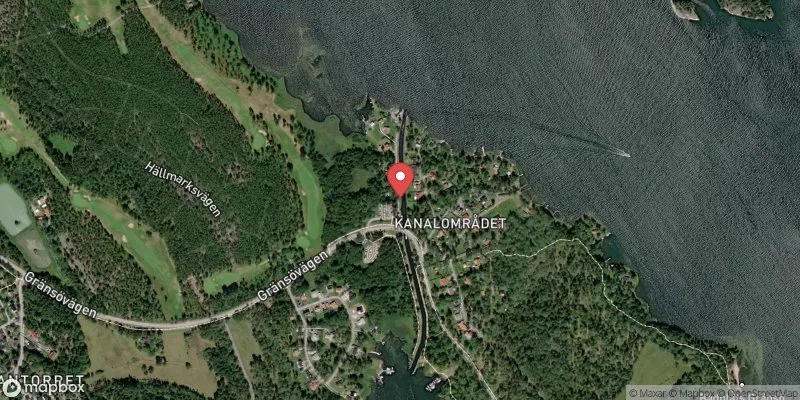 Satellitbild över Gränsö, Kanalen i Västervik