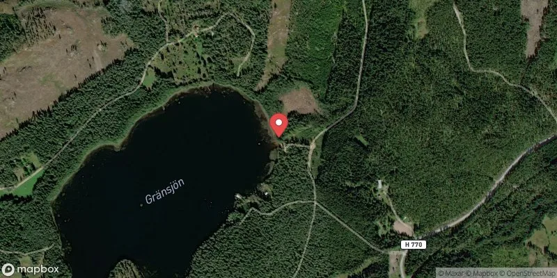 Satellitbild över Gränssjön i Vimmerby