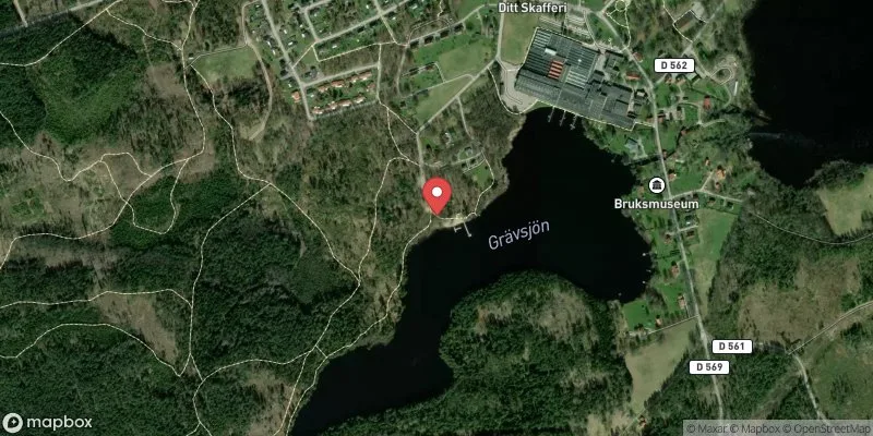 Satellitbild över Grävsjön i Vingåker