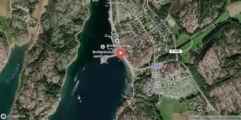 Satellitbild över Grebbestad i Tanum