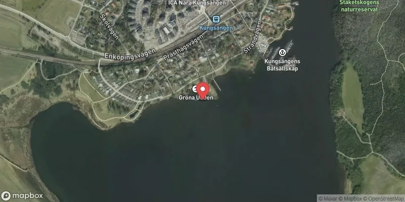 Satellitbild över Gröna Udden i Upplands-Bro