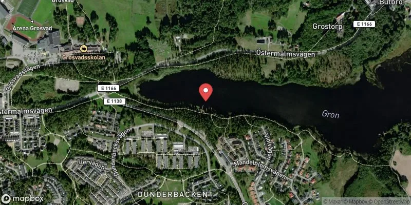 Satellitbild över Gronbadet i Finspång